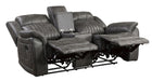 Centeroak Double Reclining Loveseat in Gray 9479BRG-2 - Home Discount Furniture - NJ-linden