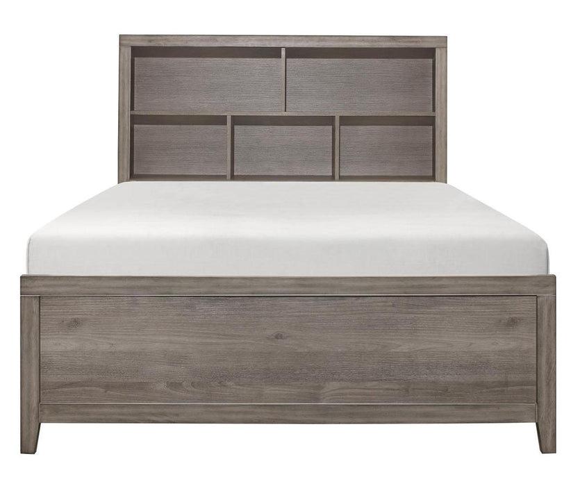 Woodrow Queen Platform Bed in Gray 2042NB-1* - Home Discount Furniture - NJ-linden