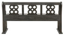 Arasina Bench with Curved Arms in Dark Pewter 5559N-14A - Home Discount Furniture - NJ-linden