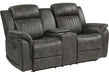 Centeroak Double Reclining Loveseat in Gray 9479BRG-2 - Home Discount Furniture - NJ-linden