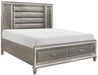 Tamsin Queen Upholstered Storage Bed in Silver Grey Metallic 1616-1* - Home Discount Furniture - NJ-linden