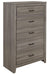 Waldorf 5 Drawer Chest in Dark Gray 1902-9 - Home Discount Furniture - NJ-linden