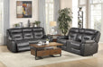 Danio Power Double Reclining Loveseat with Power Headrests in Dark Gray 9528DGY-2PWH - Home Discount Furniture - NJ-linden