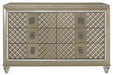 Youth Loudon 6 Drawer Dresser in Champagne Metallic B1515-5 - Home Discount Furniture - NJ-linden