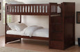 Rowe Bunk Bed w/ Reversible Step Storage in Dark Cherry B2013SBDC-1* - Home Discount Furniture - NJ-linden