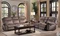 Aram Double Glider Reclining Sofa in Dark Brown 8206NF-3 - Home Discount Furniture - NJ-linden