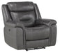 Danio Power Double Reclining Chair with Power Headrests in Dark Gray 9528DGY-1PWH - Home Discount Furniture - NJ-linden