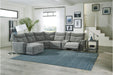 Tesoro Left Side Chaise in Dark Gray 9509DG-5L - Home Discount Furniture - NJ-linden