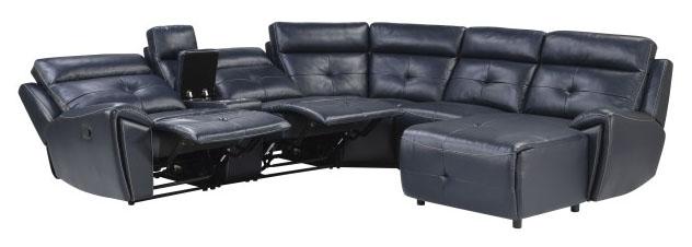 Avenue Armless Reclining Chair in Navy 9469NVB-AR - Home Discount Furniture - NJ-linden