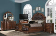 Antoinetta King Panel Bed in Warm Cherry 1919K-1EK* - Home Discount Furniture - NJ-linden