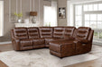 Putnam Power Armless Reclining Chair in Brown 9405BR-ARPW - Home Discount Furniture - NJ-linden