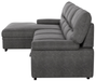 Michigan Sectional with Pull Out Bed and Left Chaise in Dark Gray 9407DG*2LC3R - Home Discount Furniture - NJ-linden