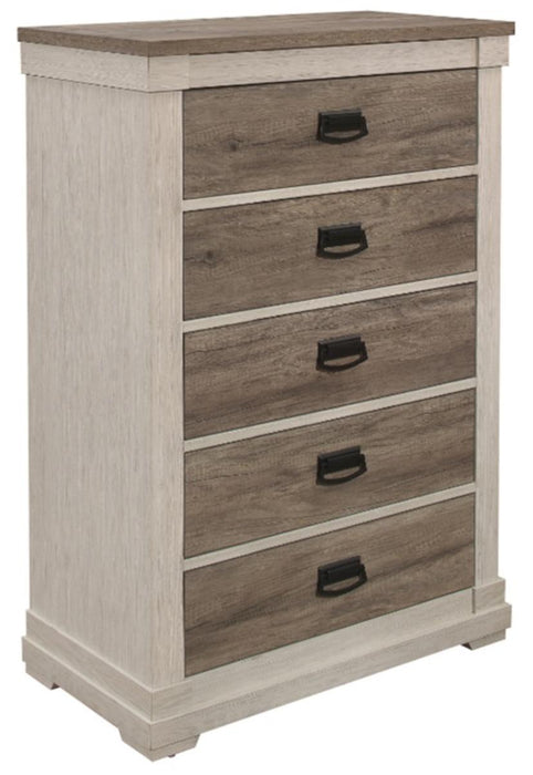 Arcadia Chest in White & Weathered Gray 1677-9 - Home Discount Furniture - NJ-linden