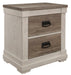 Arcadia Nightstand in White & Weathered Gray 1677-4 - Home Discount Furniture - NJ-linden