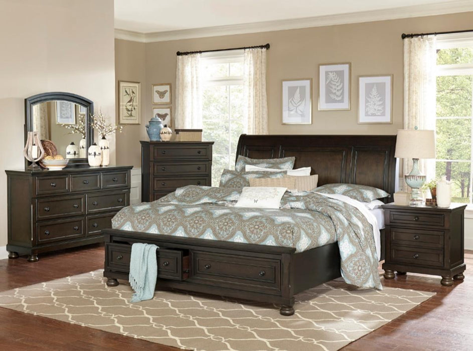Begonia King Platform Bed in Gray 1718KGY-1EK* - Home Discount Furniture - NJ-linden