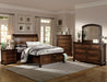 Cumberland Queen Sleigh Platform Bed with Footboard Storage in Brown Cherry 2159-1* - Home Discount Furniture - NJ-linden