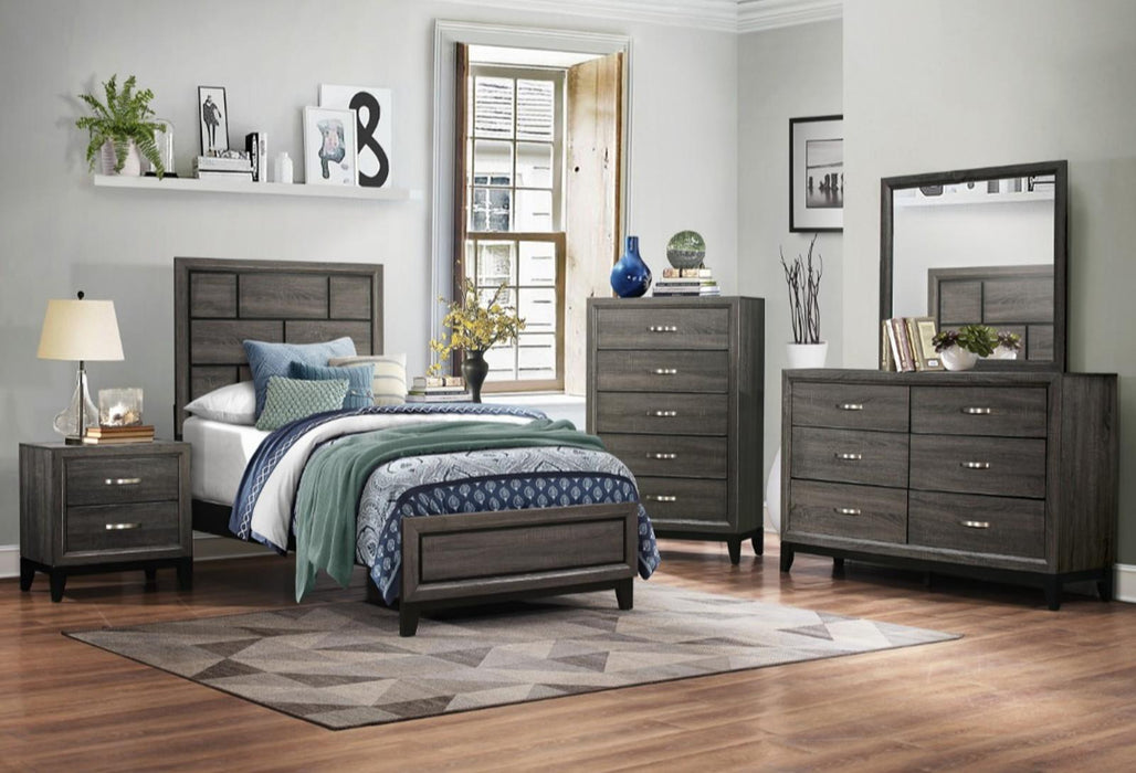 Davi Full Panel Bed in Gray 1645F-1* - Home Discount Furniture - NJ-linden