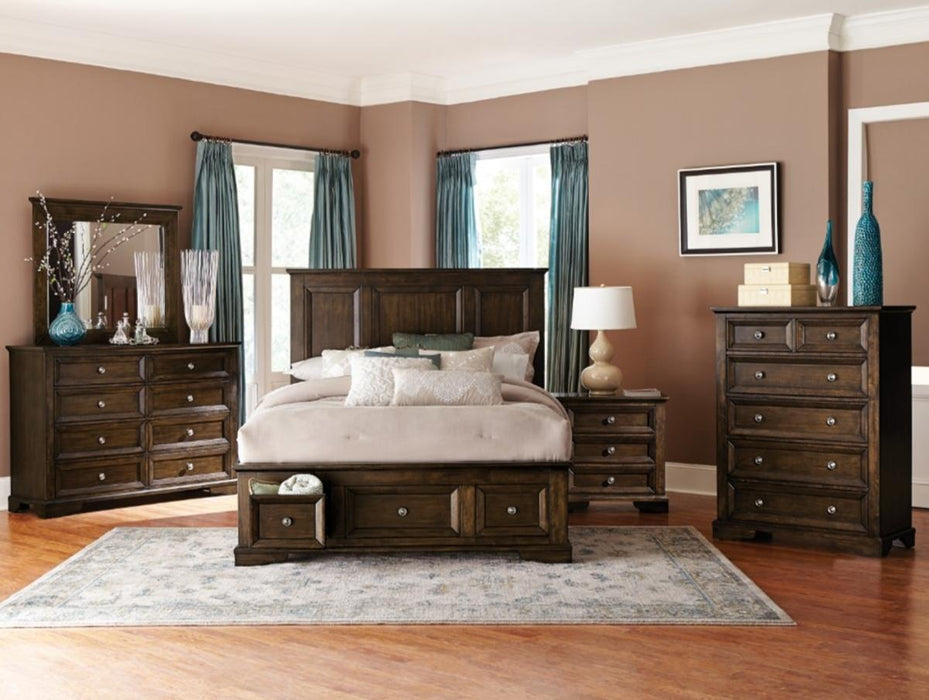 Eunice Full Platform Bed with Footboard Storage in Espresso 1844FDC-1* - Home Discount Furniture - NJ-linden