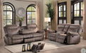 Aram Double Glider Reclining Loveseat in Dark Brown 8206NF-2 - Home Discount Furniture - NJ-linden