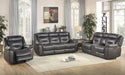 Danio Power Double Reclining Chair with Power Headrests in Dark Gray 9528DGY-1PWH - Home Discount Furniture - NJ-linden