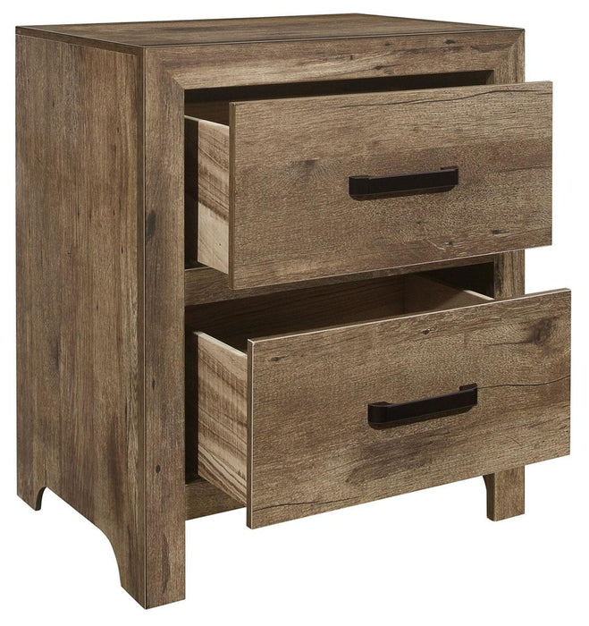 Mandan 2 Drawer Nightstand in Weathered Pine 1910-4 - Home Discount Furniture - NJ-linden