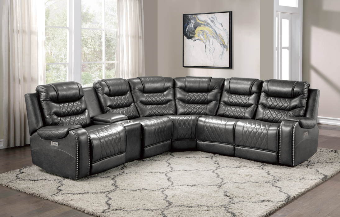 Putnam Power Left Side Reclining Chair with USB Port in Gray 9405GY-LRPW - Home Discount Furniture - NJ-linden