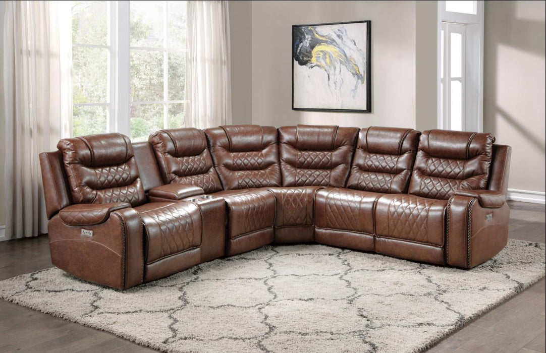 Putnam Power Armless Reclining Chair in Brown 9405BR-ARPW - Home Discount Furniture - NJ-linden