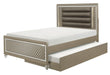 Youth Loudon Twin Platform with Trundle Bed in Champagne Metallic image