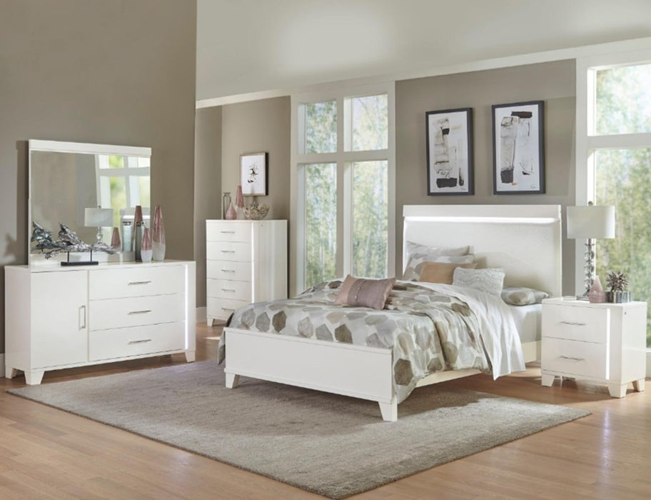 Kerren King Platform Bed in White 1678WK-1EK* - Home Discount Furniture - NJ-linden
