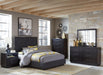 Larchmont Queen Upholstered Platform Bed in Charcoal 5424-1* - Home Discount Furniture - NJ-linden