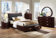 Lyric Queen Sleigh Storage Bed in Dark Espresso 1737NC-1 - Home Discount Furniture - NJ-linden
