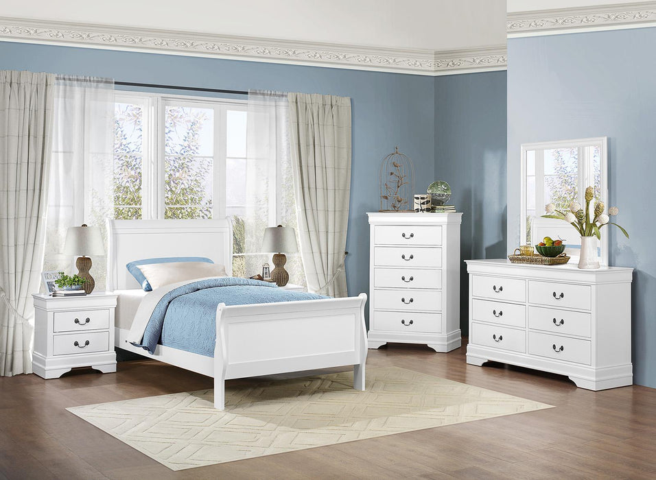 Mayville 2 Drawer Nightstand in White 2147W-4 - Home Discount Furniture - NJ-linden