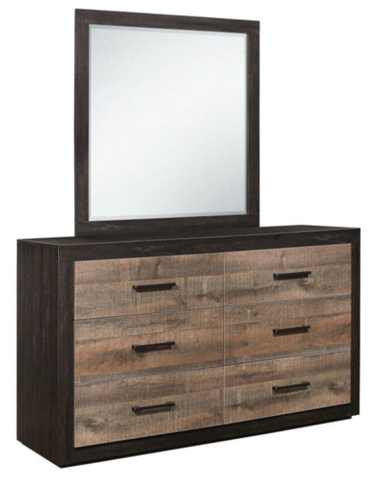 Miter Mirror in Rustin Mahogany & Dark Ebony 1762-6 - Home Discount Furniture - NJ-linden