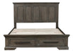 Taulon King Platform Bed with Footboard Storage in Dark Oak 5438K-1EK* - Home Discount Furniture - NJ-linden