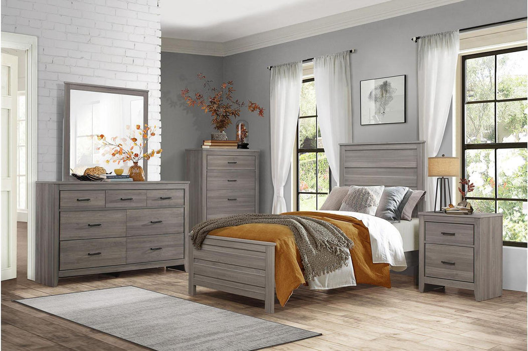 Waldorf Twin Panel Bed in Dark Gray 1902T-1* - Home Discount Furniture - NJ-linden
