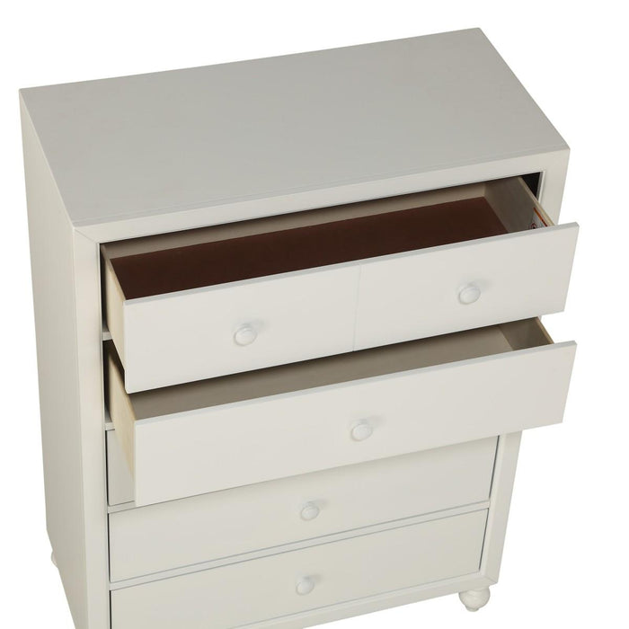 Wellsummer 5 Drawer Chest in White 1803W-9 - Home Discount Furniture - NJ-linden