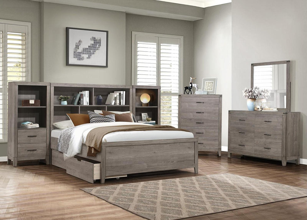 Woodrow Queen Platform Bed in Gray 2042NB-1* - Home Discount Furniture - NJ-linden