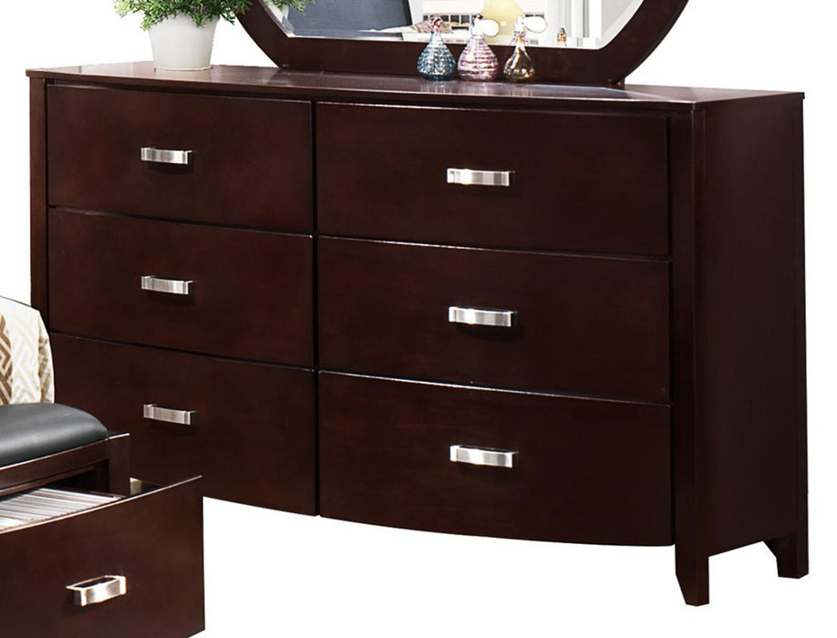 Homelegance Lyric 6 Drawer Dresser in Dark Espresso 1737NC-5 image