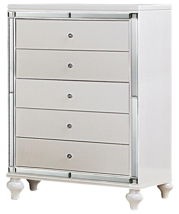 Alonza 5 Drawer Chest in White 1845-9 image