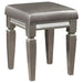 Homelegance Tamsin Vanity Stool in Silver Grey Metallic 1616-14 image