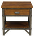 Homelegance Holverson Nightstand in Rustic Brown & Gunmetal 1715-4 image