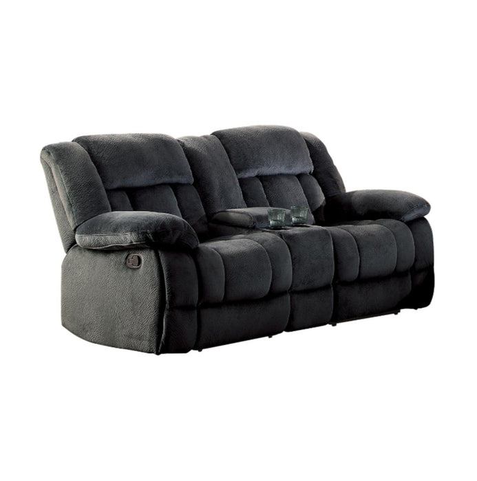 Laurelton Double Glider Reclining Loveseat w/ Center Console in Charcoal 9636CC-2 image