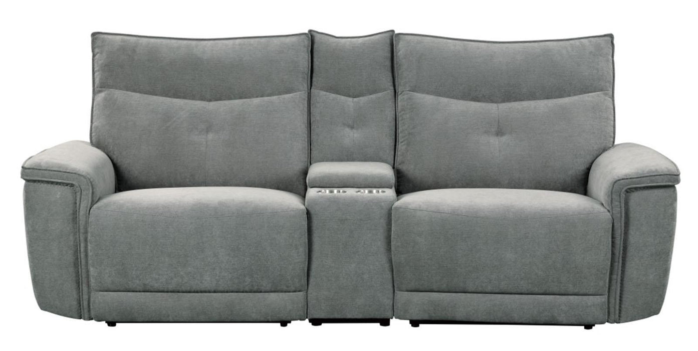 Tesoro Power Double Reclining Loveseat in Dark Gray 9509DG-2CNPWH* image